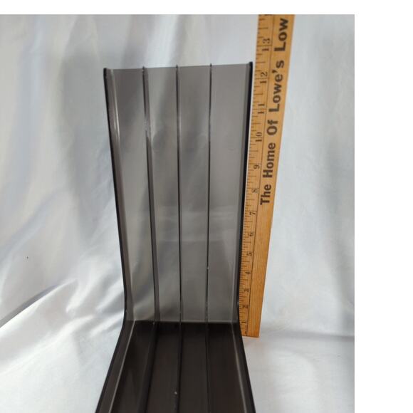 Vintage Gustavsberg Style LP Record Holder Gray Smoked Plastic Holds 40 Albums - Picture 7 of 7